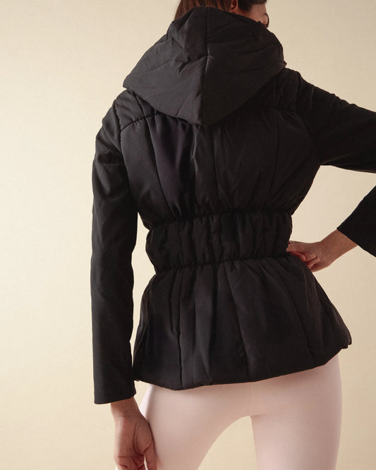 Doudoune Bi Matiere Noir