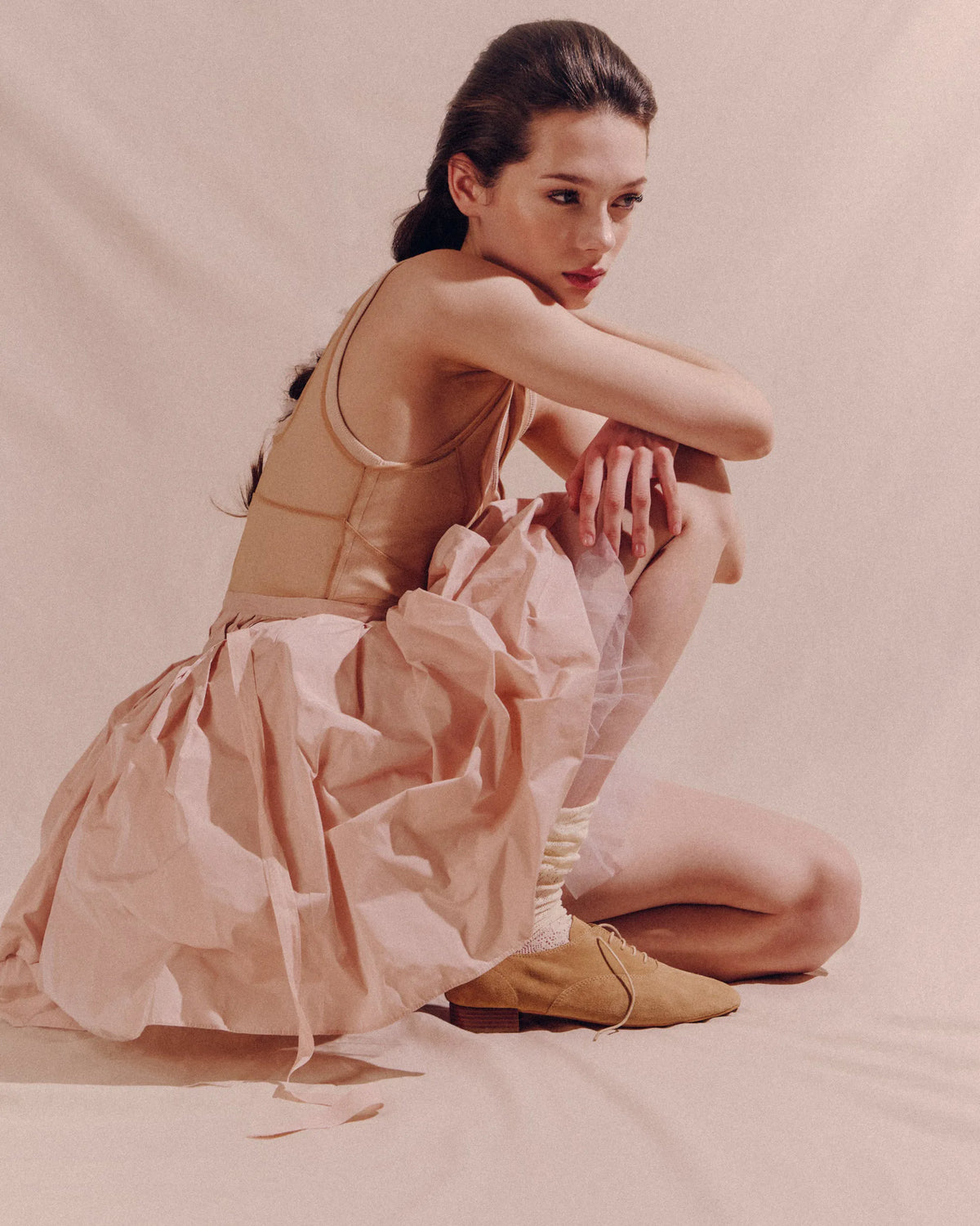 Suede Leather Beige Teddy