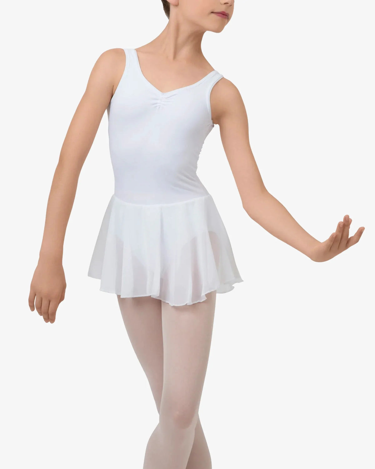 Neckline Girls White De800