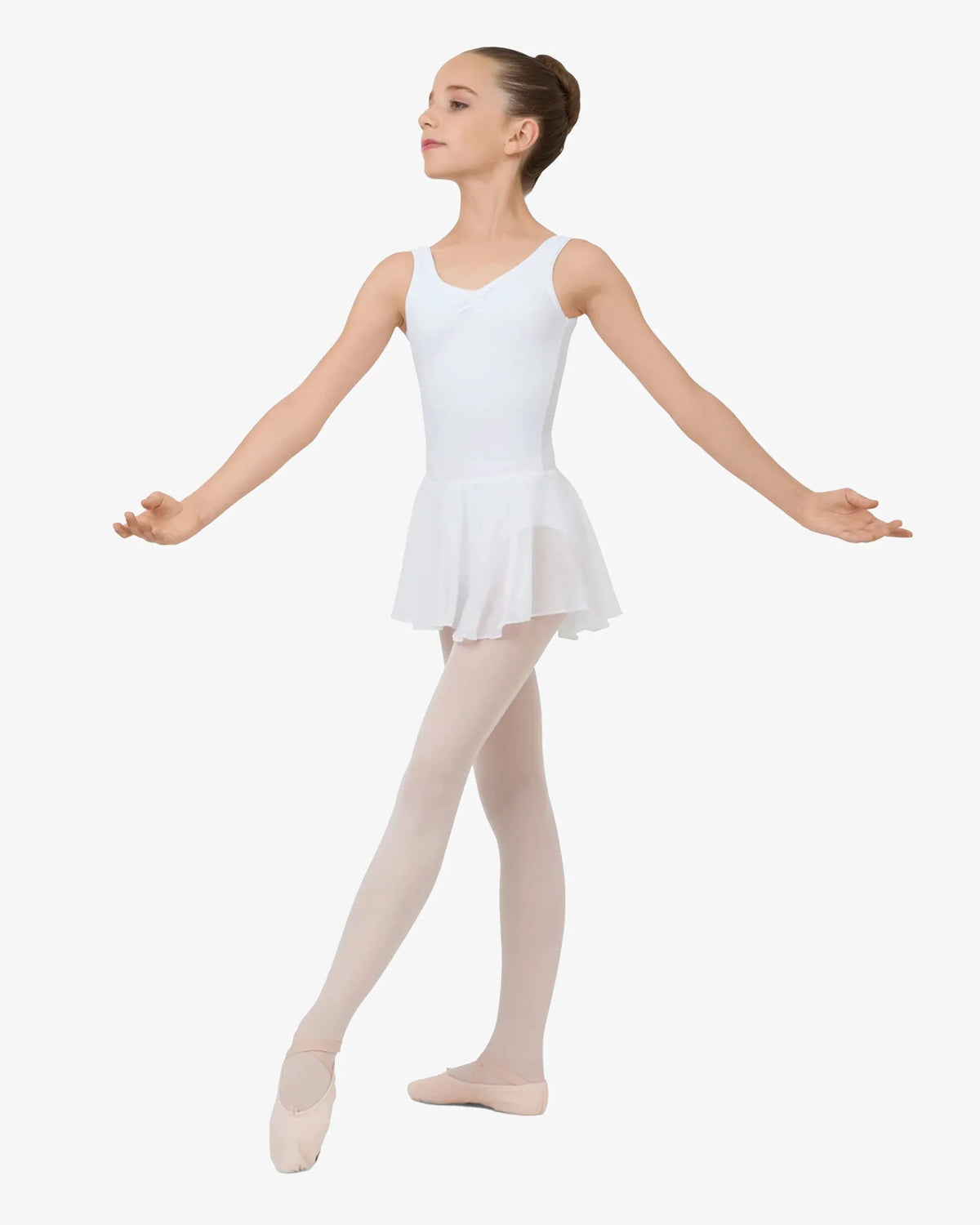 Neckline Girls White De800
