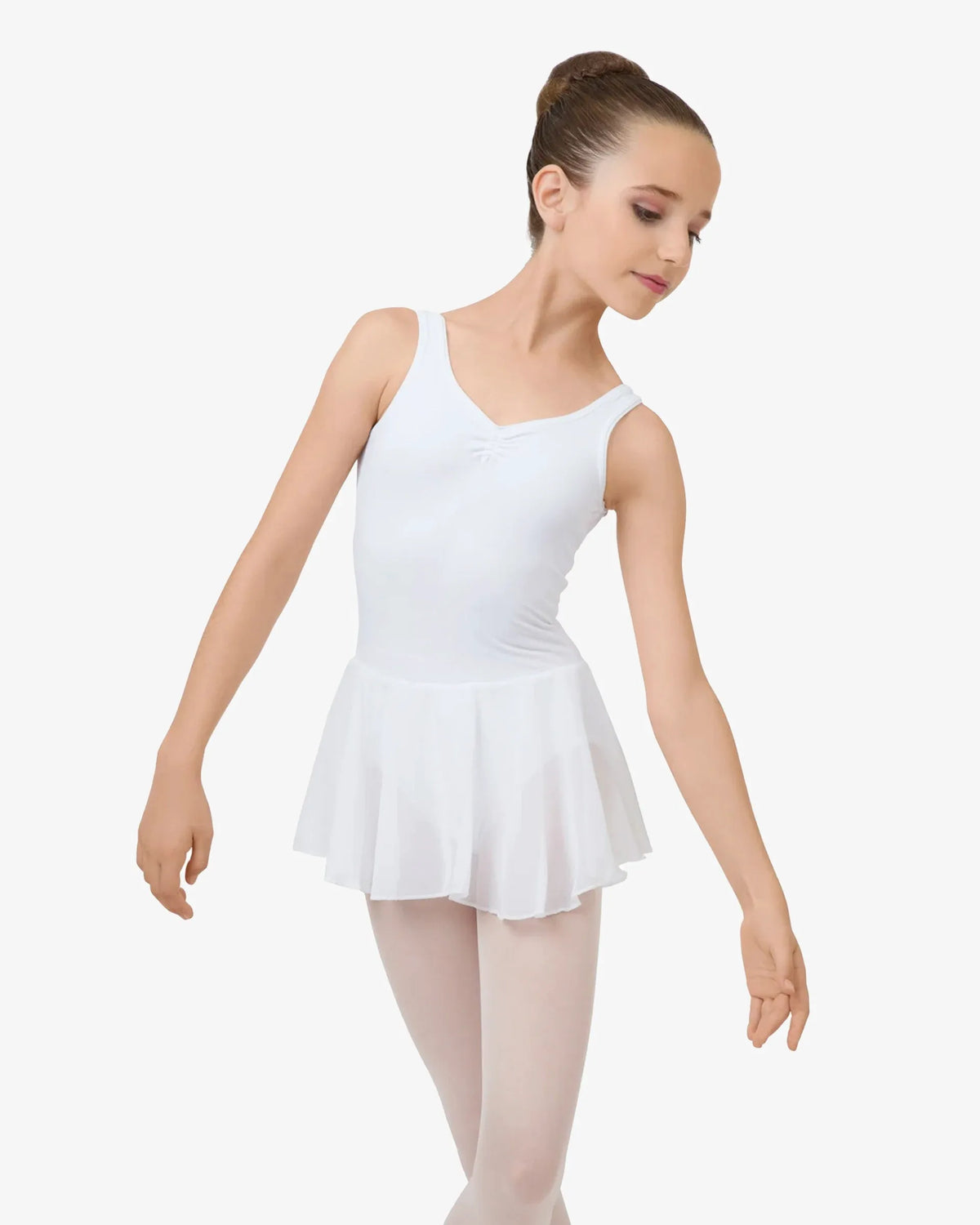 Neckline Girls White De800