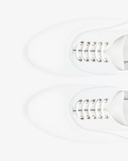 Leather White Eyelet
