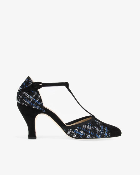 Salomes Blue Black Tweed