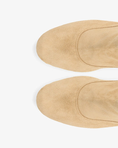 Beige Teddybear Suede Leather