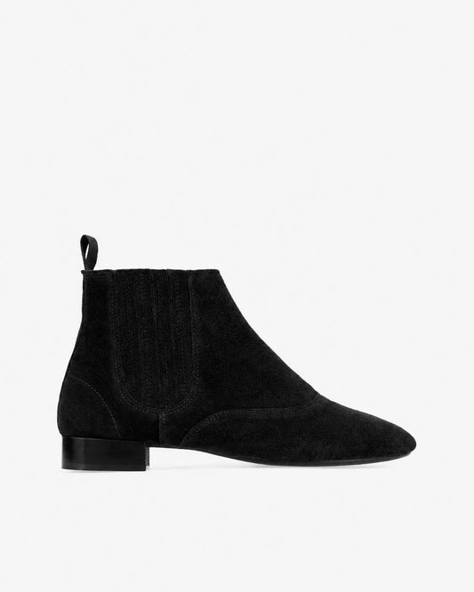 Black Suede Leather