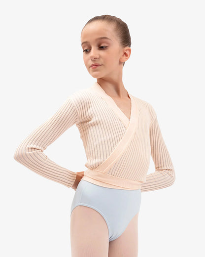 Bicolor Rib Wrapover Pink