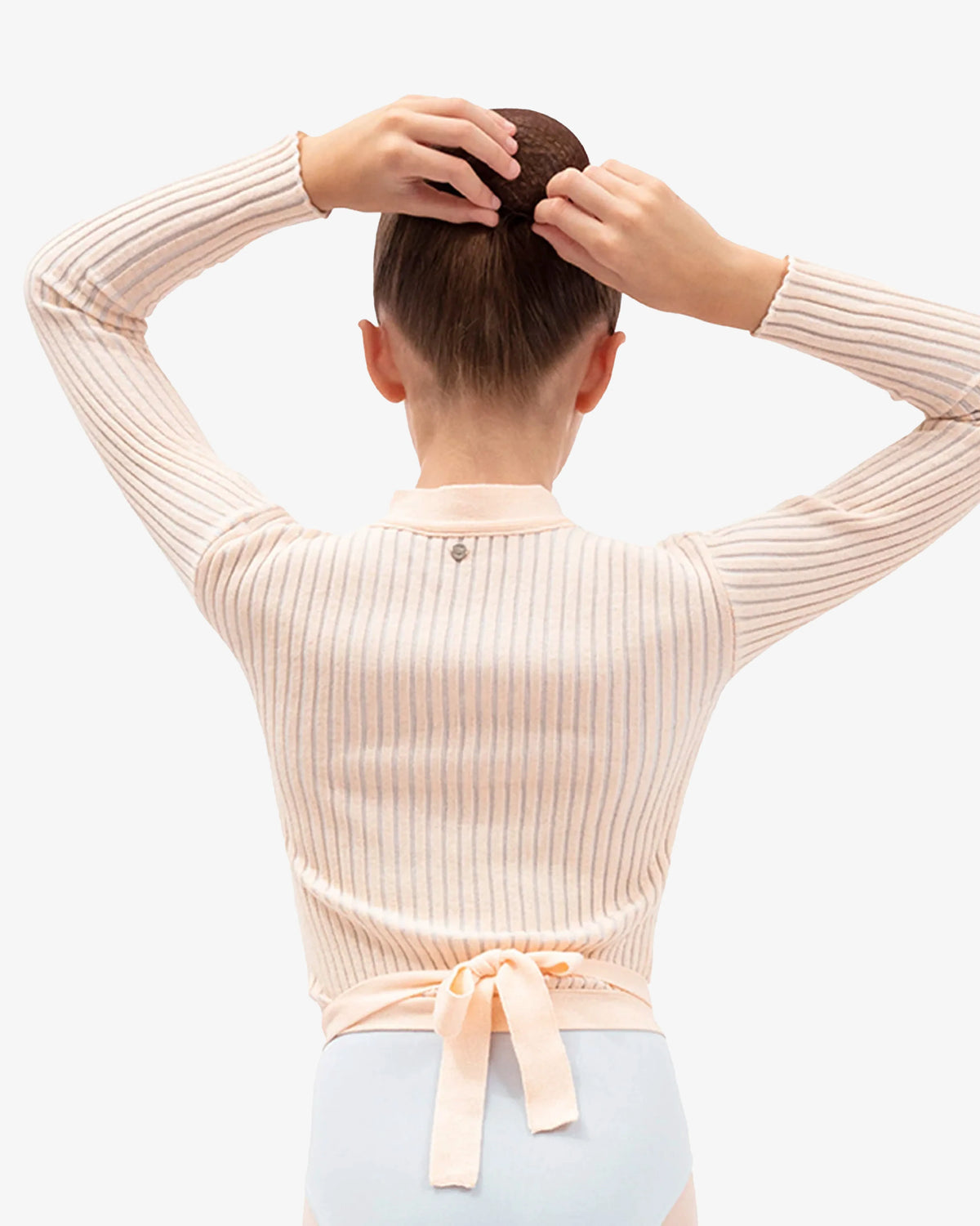 Bicolor Rib Wrapover Pink